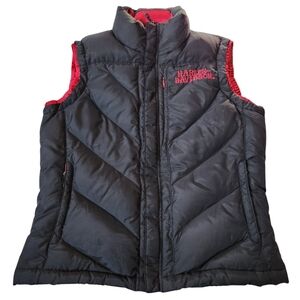 Harley Davidson Duck Down Feather Puffer Biker Vest Sz M